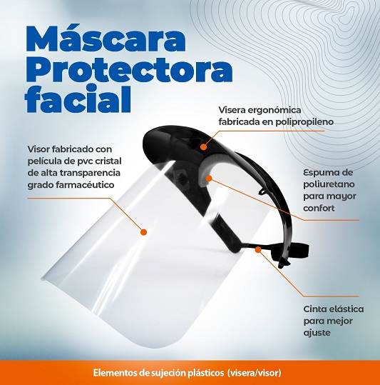 Protector facial con visera  - Cod: G-23